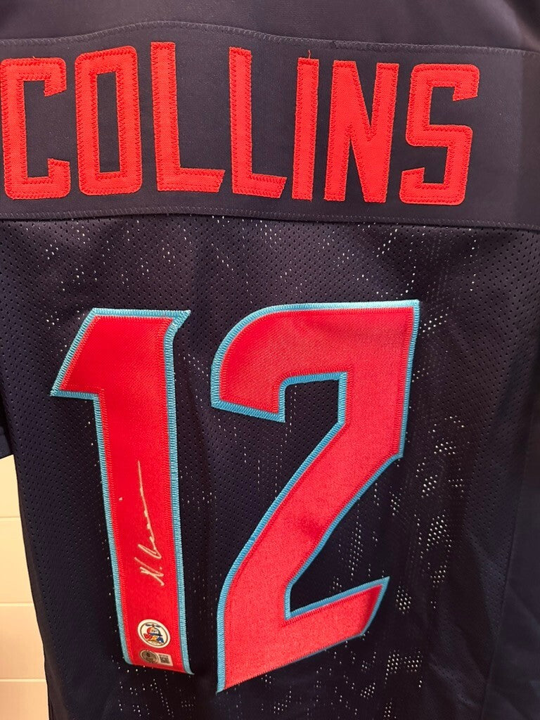 Nico Collins Signed Houston Texans #12 Custom Jersey Beckett BAS Witnessed