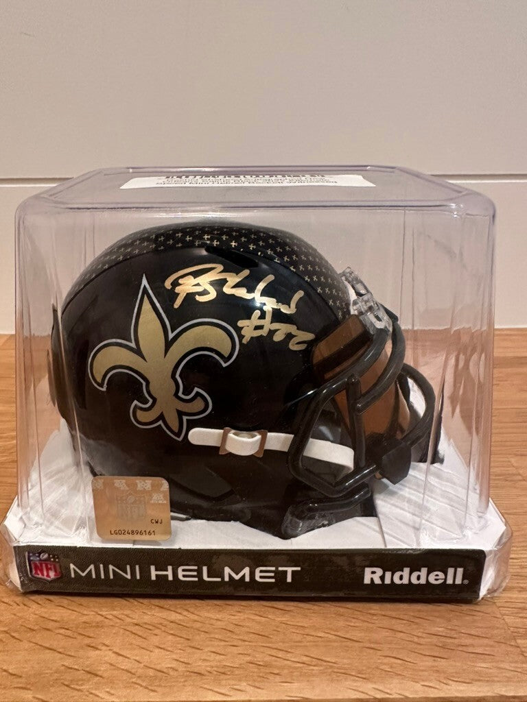 Rashid Shaheed Signed Saints ALT 22 Riddell Speed Mini Helmet #22 BAS