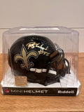 Rashid Shaheed Signed Saints ALT 22 Riddell Speed Mini Helmet #22 BAS