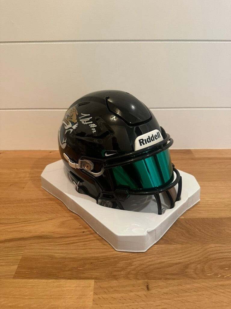 Travis Hunter Signed Jaguars SpeedFlex MIDI Helmet Beckett Teal Visor