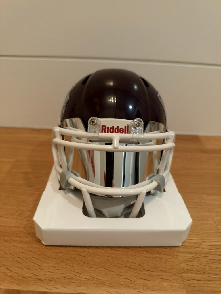 Darius Slay Signed Mississippi State Mini Helmet Beckett Custom Mirrored Visor