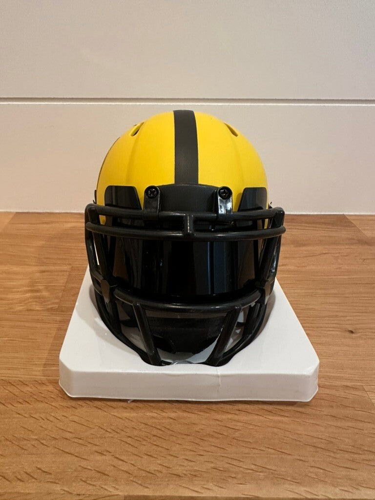 James Harrison Signed Steelers Yellow Speed Mini Helmet JSA Custom Visor
