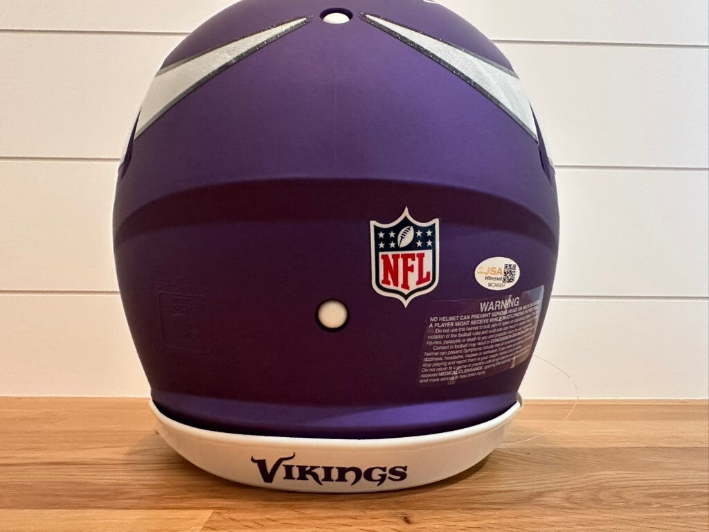 Adrian Peterson Signed Minnesota Vikings Full-Size Helmet – JSA Witnessed #28