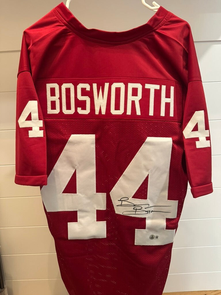 Brian Bosworth Signed Oklahoma Sooners Style #44 Jersey BAS Beckett Witnessed