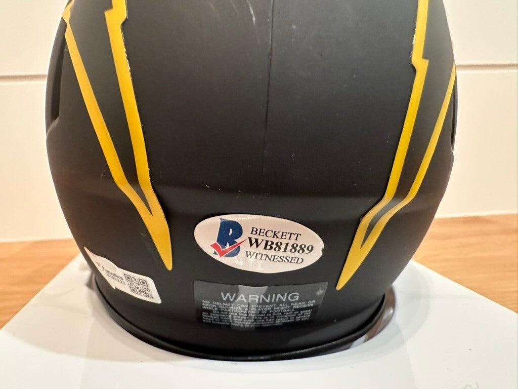 Justin Herbert Signed Chargers Eclipse Mini Helmet | Fanatics + Beckett