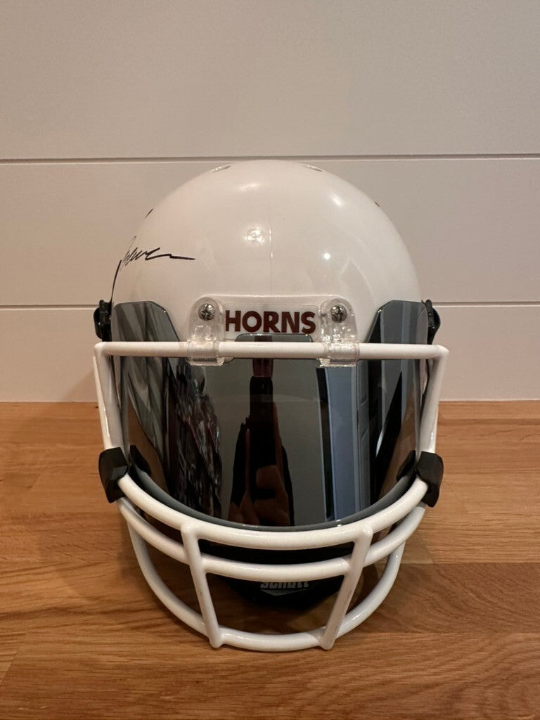 Quinn Ewers Signed Texas Longhorns Full Size Schutt Replica Helmet Beckett
