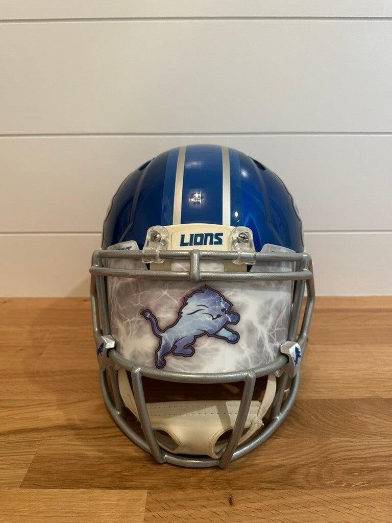D'Andre Swift Signed Lions Full Size Authentic Helmet Fanatics JSA Debut