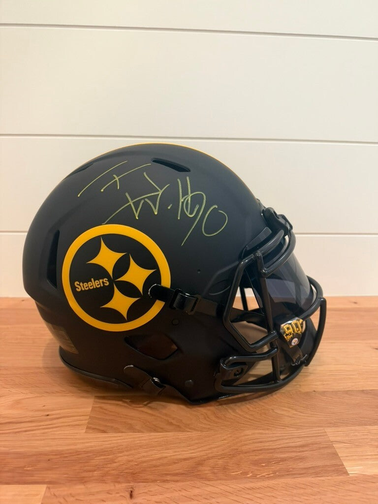 T.J. Watt Signed Steelers Eclipse Full Size Speed Helmet JSA With Visor