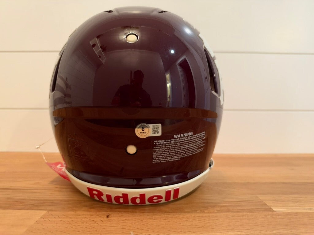 De'Von Achane Signed Texas A&M Authentic Speed Full Size Helmet Beckett Visor