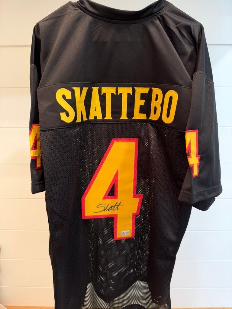 Cam Skattebo Signed Arizona State ASU #4 Black Custom Jersey Beckett BAS