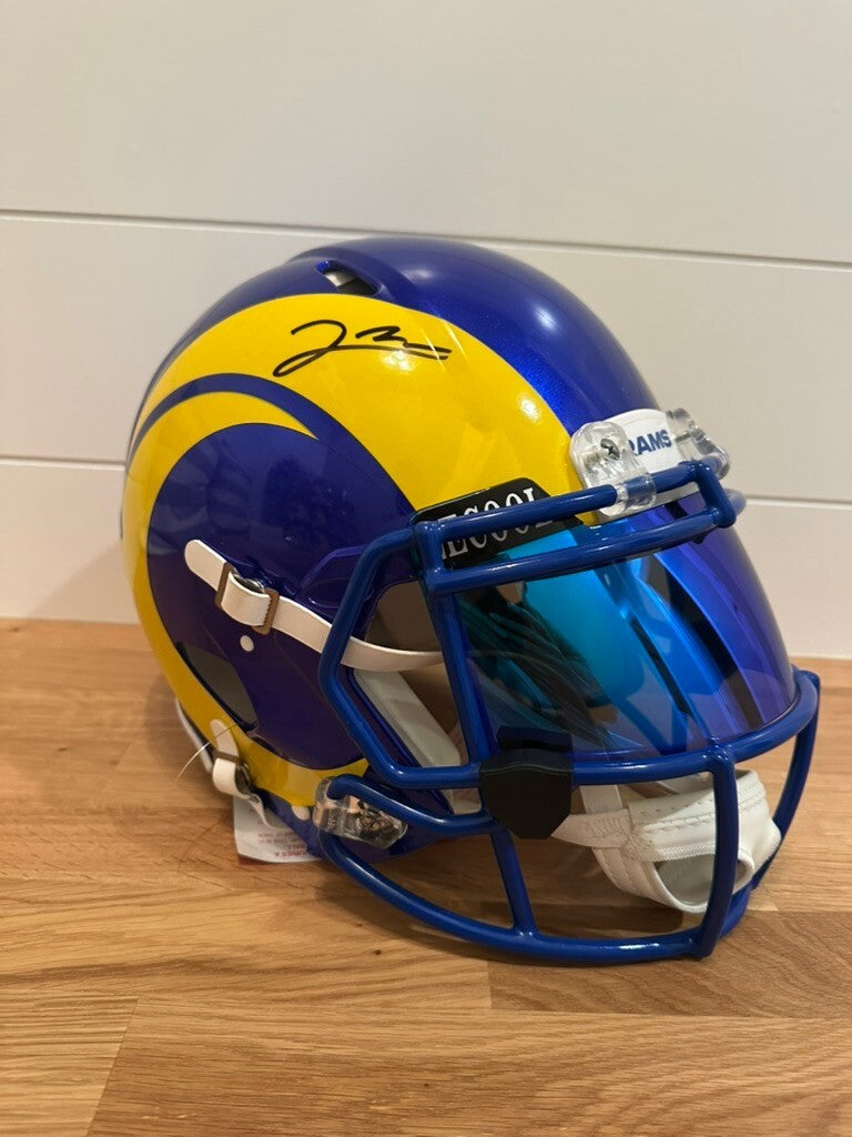 Jared Verse Signed Rams Full Size Speed Authentic Helmet Fanatics Blue Visor