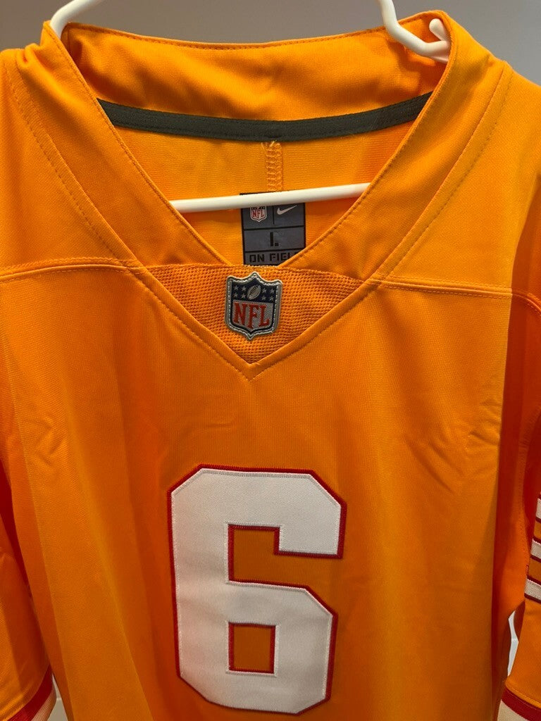 Nike NFL On Field Baker Mayfield #6 Orange Football Jersey Size L