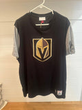 Vegas Golden Knights Mitchell & Ness NHL Logo T-Shirt Black Gray Size Large