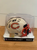 Mike Singletary & Dan Hampton Signed Bears Retro Speed Mini Helmet JSA V