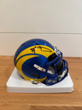 Aaron Donald Signed LA Rams Riddell Speed Mini Helmet Beckett Witness Dark Visor