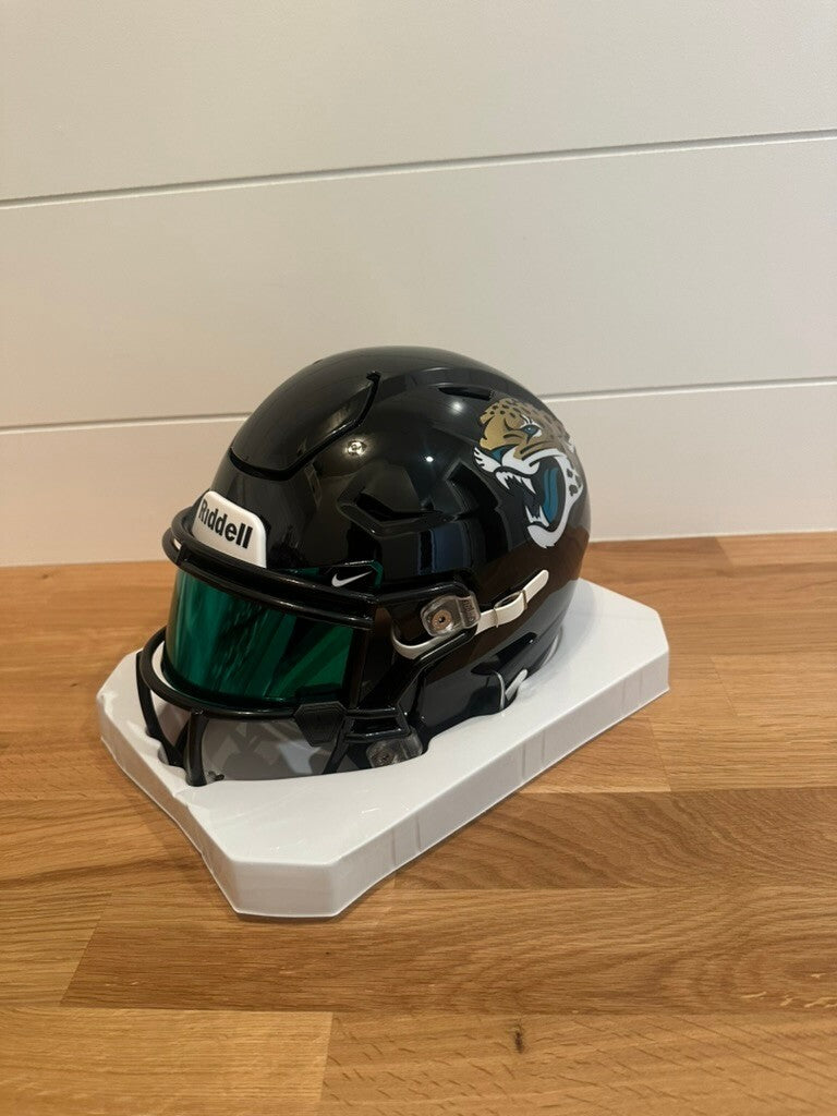 Travis Hunter Signed Jaguars SpeedFlex MIDI Helmet Beckett Teal Visor