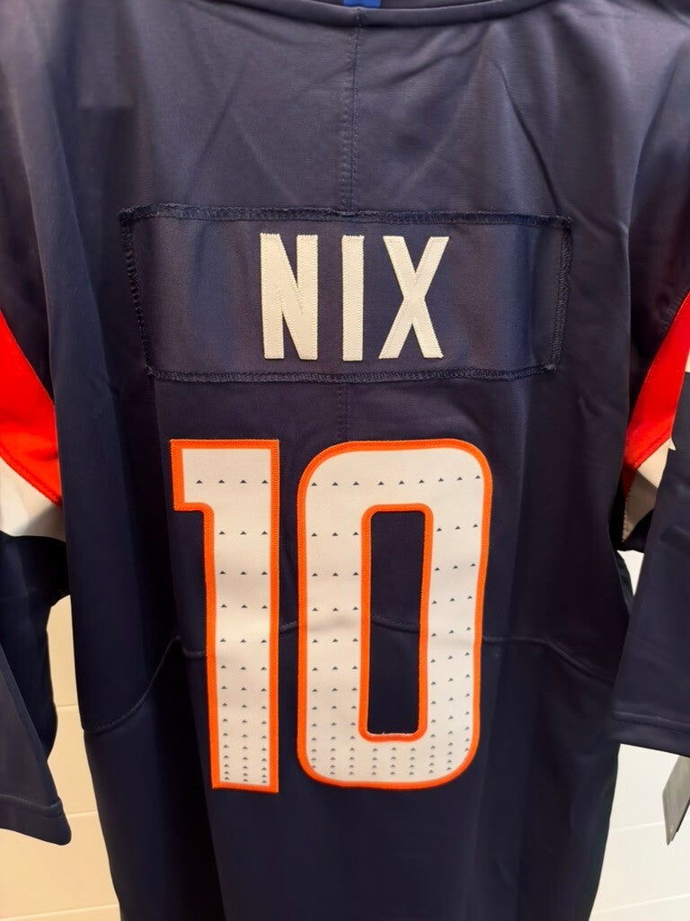 Bo Nix Denver Broncos #10 Navy Jersey Men’s Large NWT