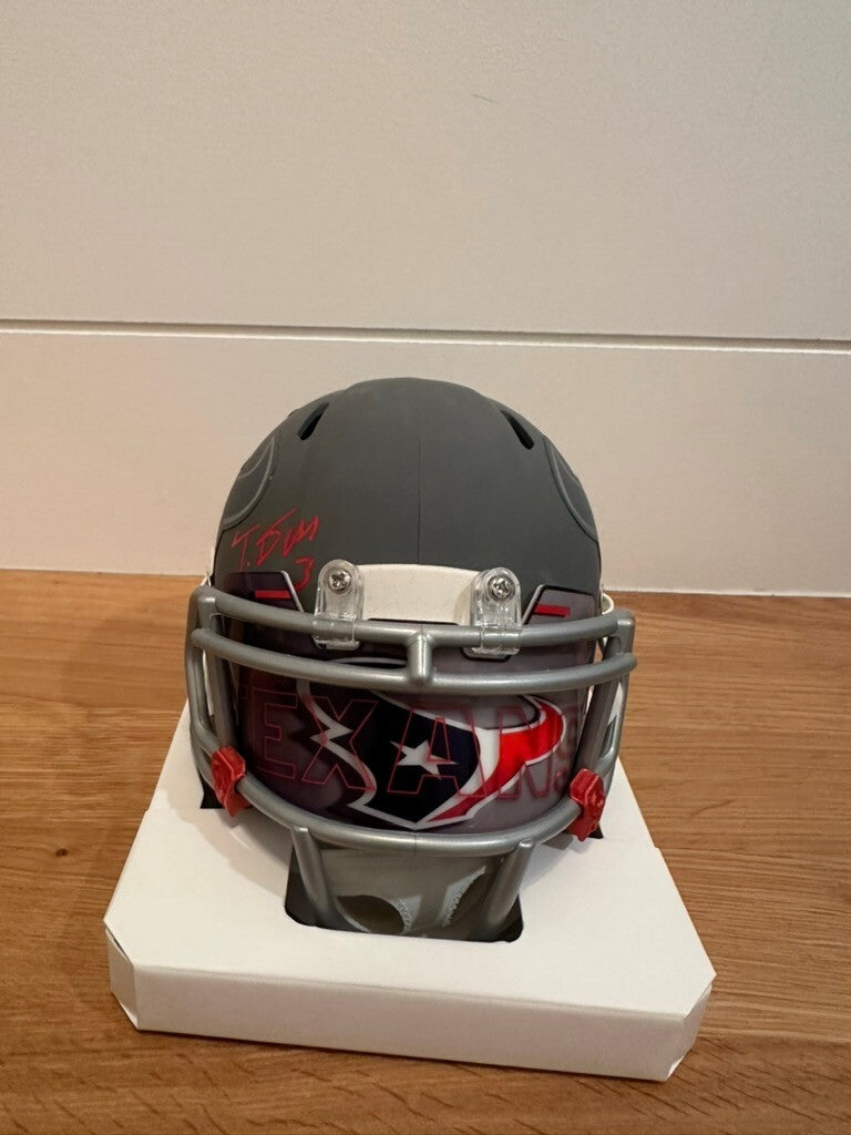 Tank Dell Texans Signed Slate Speed Mini Helmet Fanatics