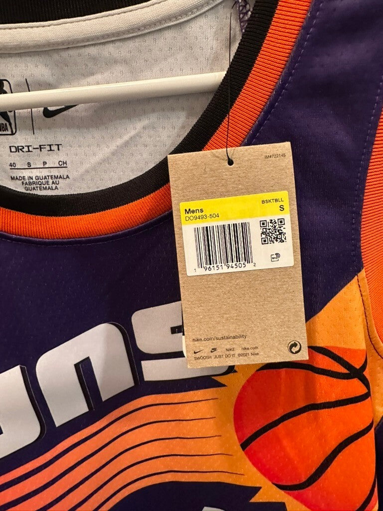 Devin Booker Phoenix Suns Nike Classic Edition Swingman Jersey #1 Size 40 Small