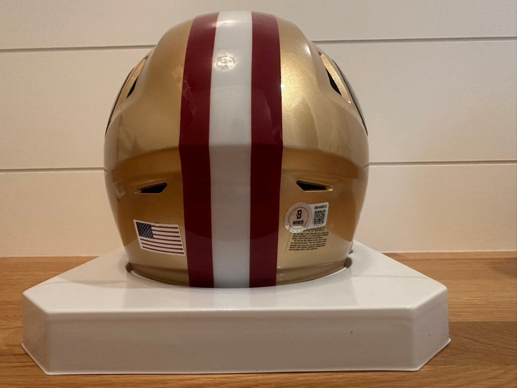 George Kittle Signed 49ers Riddell SpeedFlex MIDI Helmet Beckett Witness