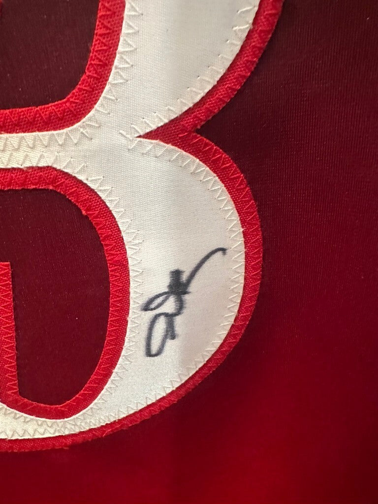 Allen Iverson Signed The Answer Custom Jersey XL #3 Black Red JSA COA