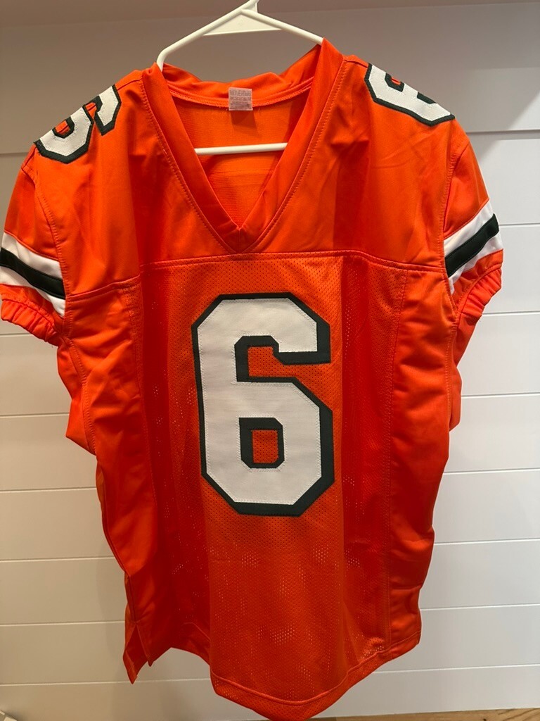 Santana Moss Signed Miami Hurricanes #6 Orange Custom Jersey JSA Autograph