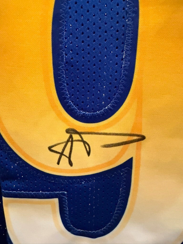 Aaron Donald Signed LA Rams #99 Blue Custom Jersey Beckett Witness