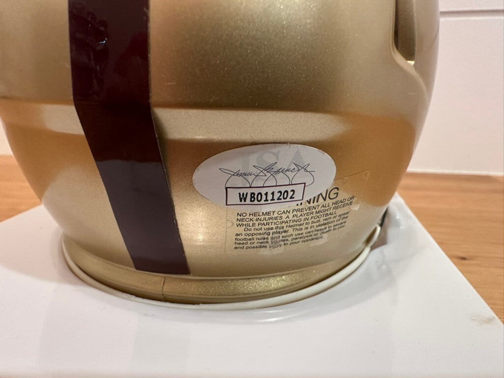 Zay Flowers Signed Boston College Speed Mini Helmet JSA Custom Visor