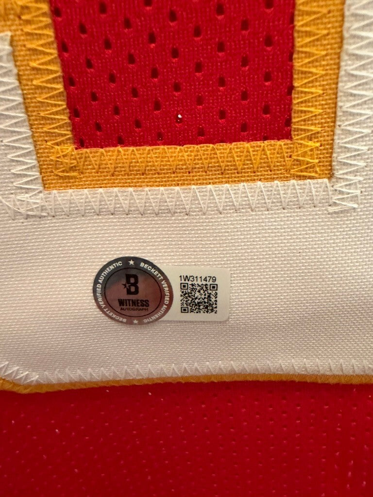 Christian Okoye Signed Kansas City Chiefs Jersey Beckett Witness