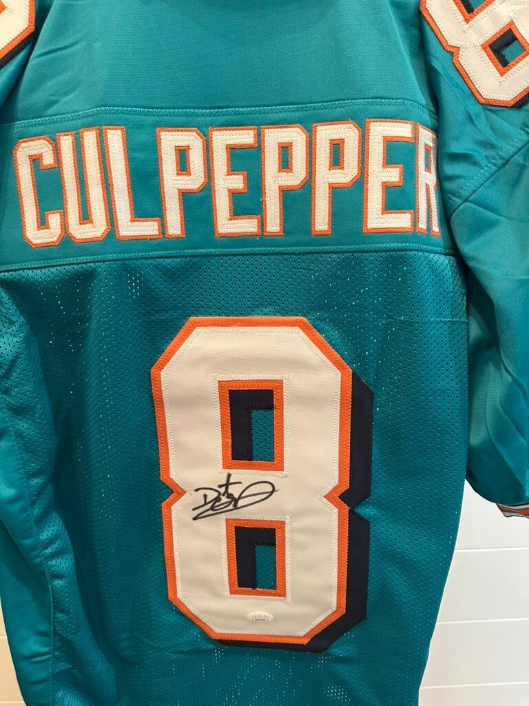 Signed Miami Dolphins Culpepper #8 Football Jersey with JSA Authentication