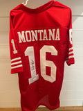 Joe Montana Signed San Francisco 49ers #16 Jersey – JSA Authenticated