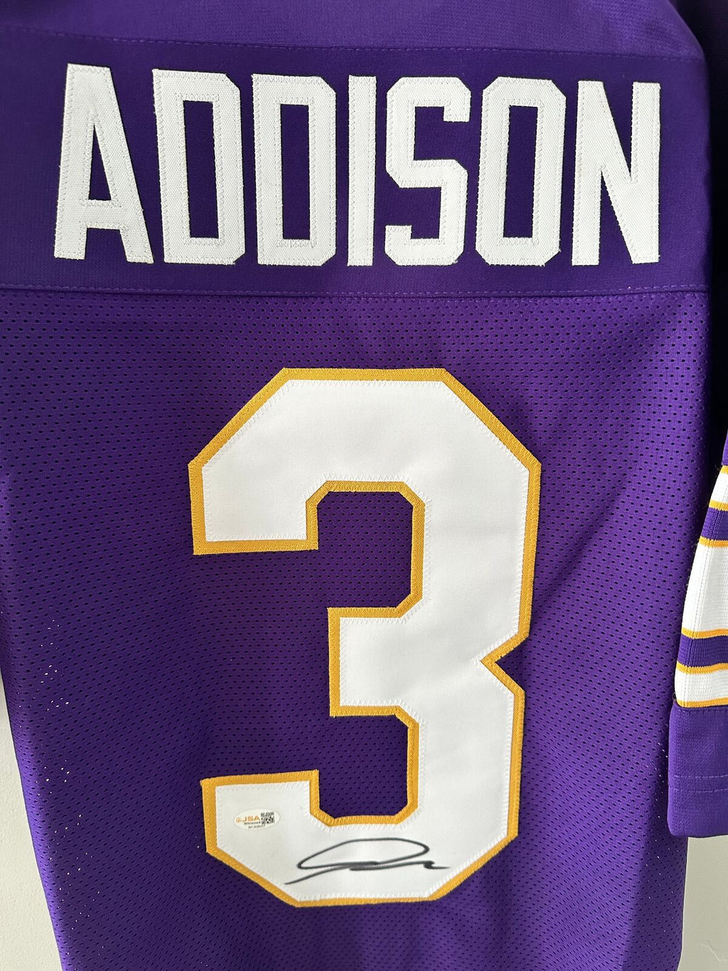Jordan Addison Signed Minnesota Vikings Jersey #3 – JSA Witnessed COA