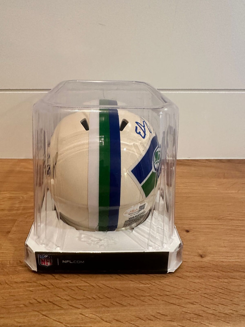 Elijah Arroyo Signed Seattle Seahawks Retro Riddell Mini Helmet with JSA Auth