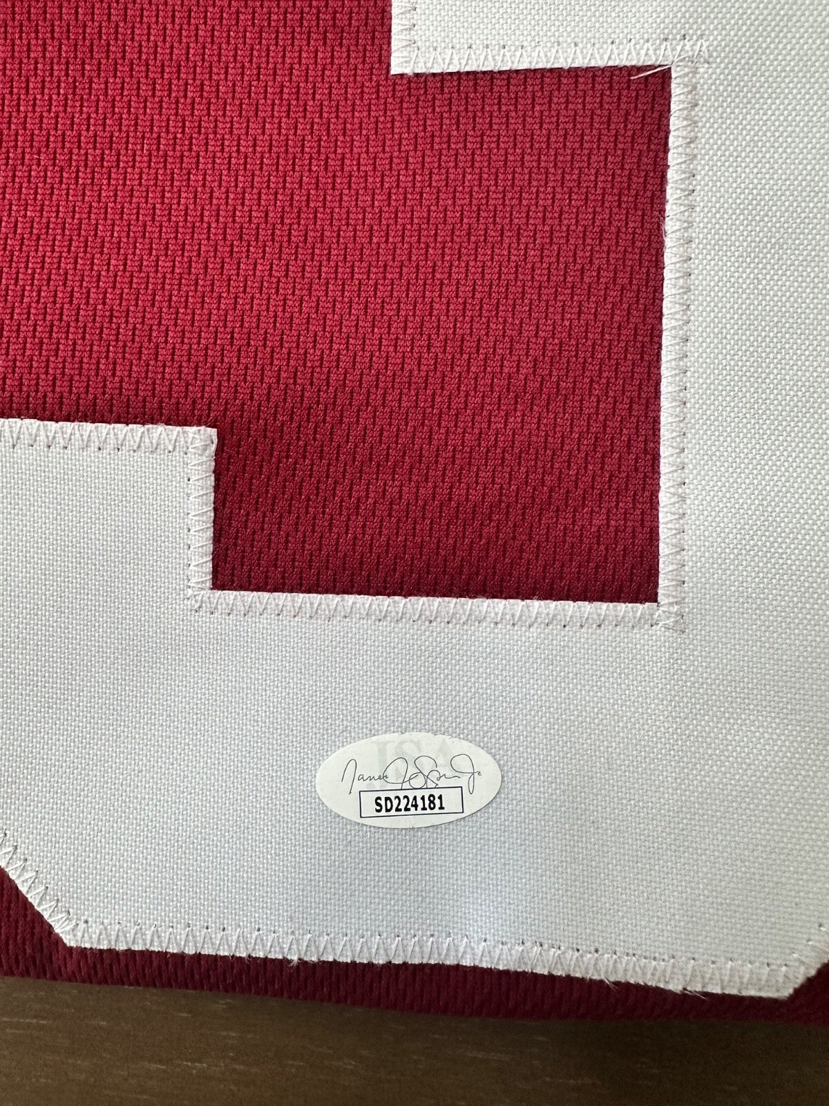 Jermaine Burton hand-signed Alabama Crimson Tide custom jersey.