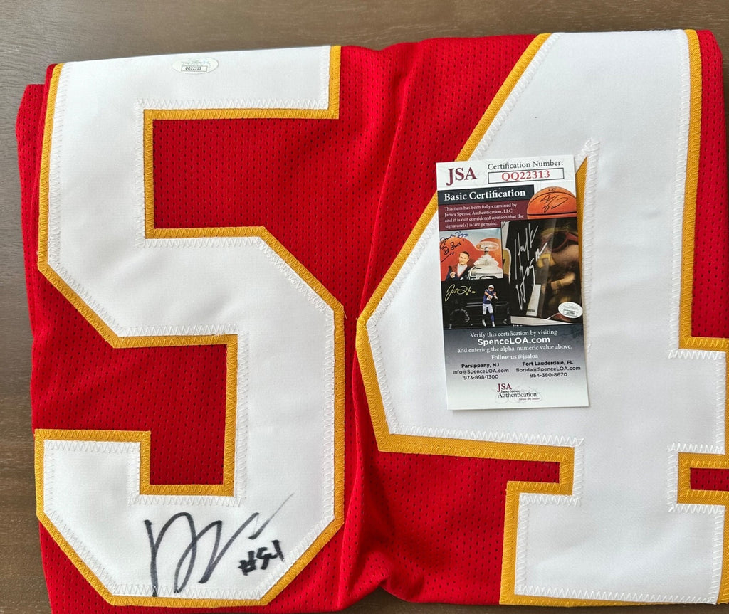 Damien Wilson autographed signed jersey NFL Kansas City Chiefs JSA COA