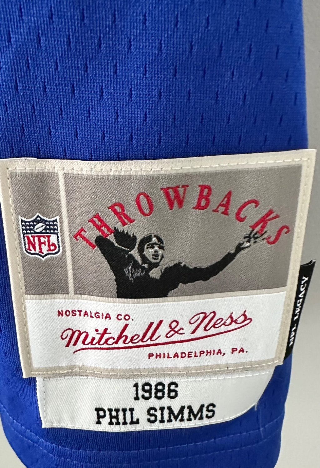 Phil Simms Signed Mitchell & Ness Autographed & Inscribed Fanatics NY Giants