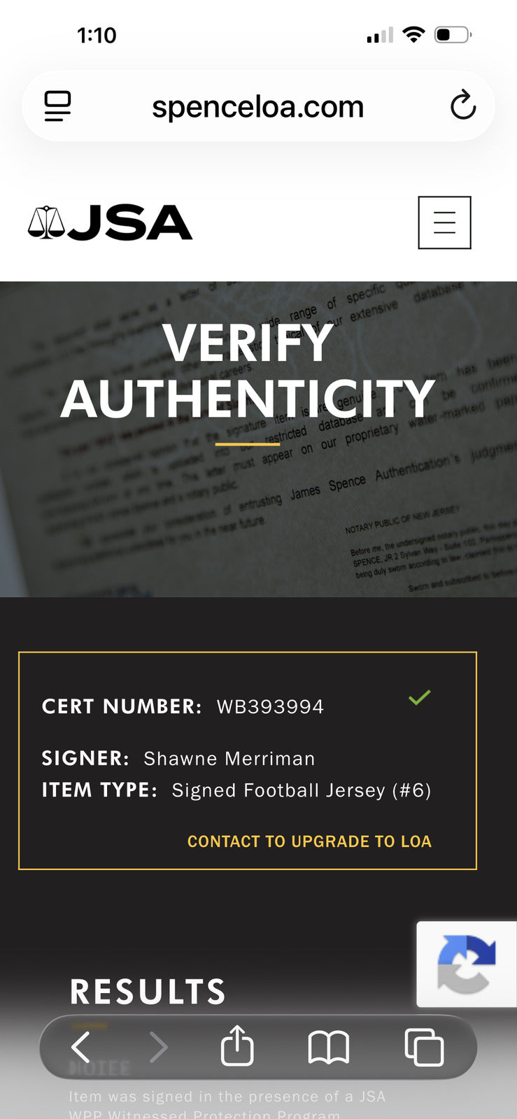 Shawne Merriman Signed Chargers Jersey #56 – JSA Witness Authenticated