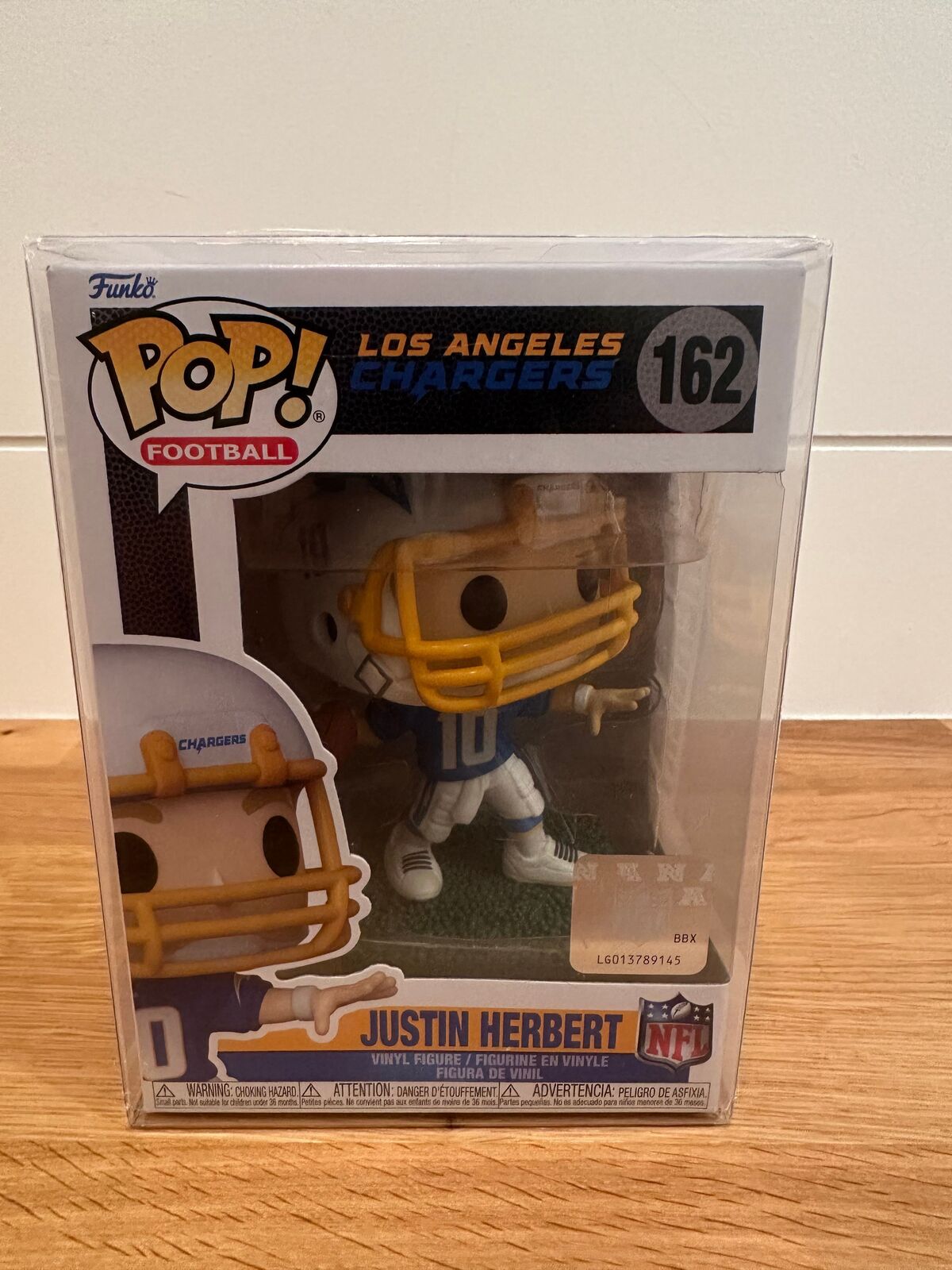 Justin Herbert Funko Pop! Football #162 – Los Angeles Chargers – In Protector