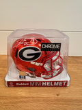 Hines Ward Signed Georgia Bulldogs Chrome Mini Helmet with visor– Beckett
