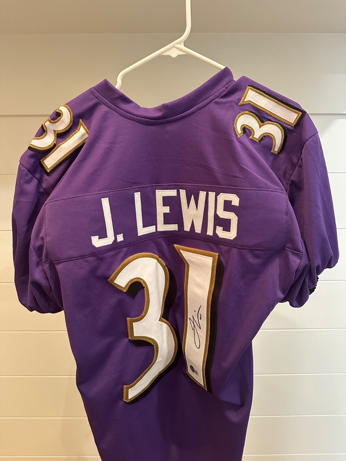 Jamal Lewis Autographed Ravens Purple Jersey – Beckett Witnessed