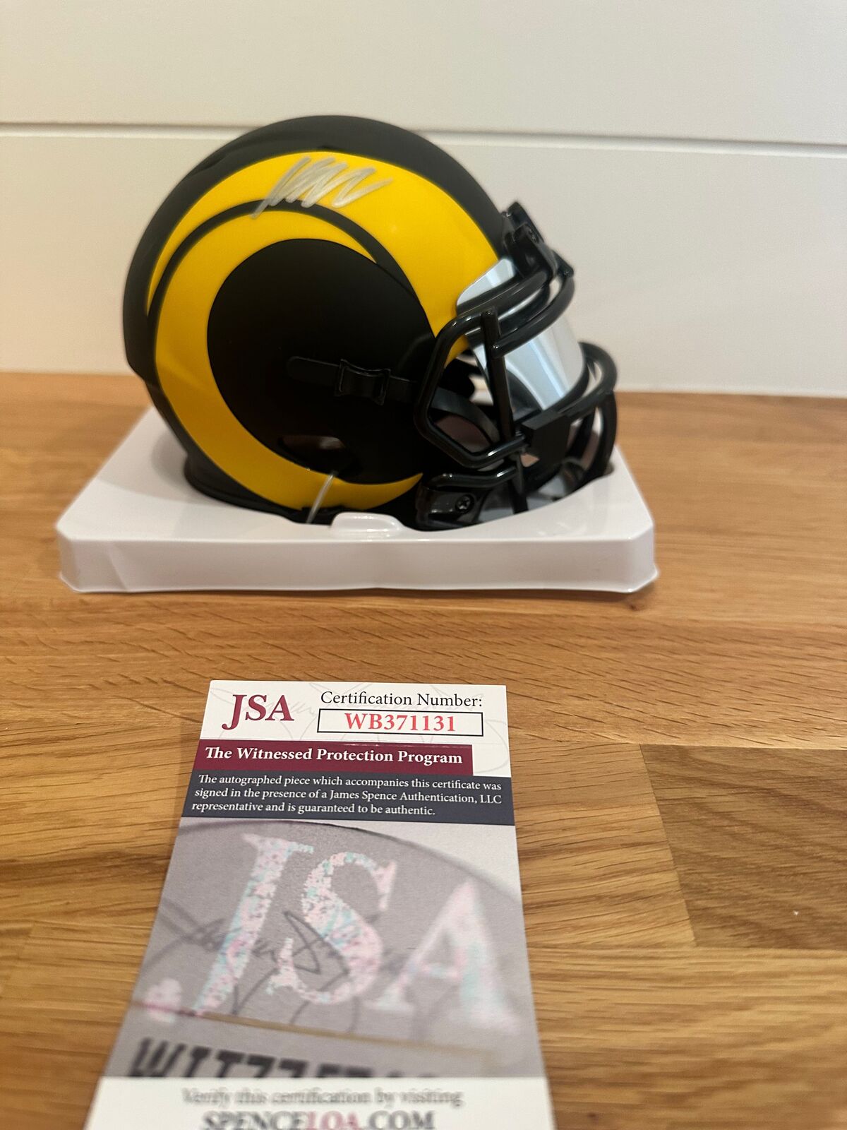 Kyren Williams Signed Los Angeles Rams Eclipse Mini Helmet – JSA Authenticated
