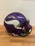 Jordan Addison Signed Minnesota Vikings Full-Size Speed Replica Helmet – “SKOL”