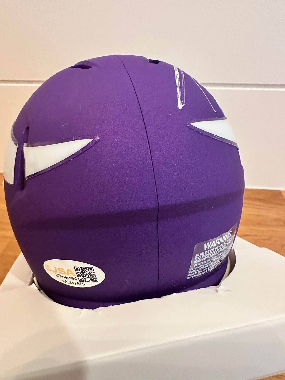 Adrian Peterson Signed Vikings Mini Helmet with Visor JSA Authenticated