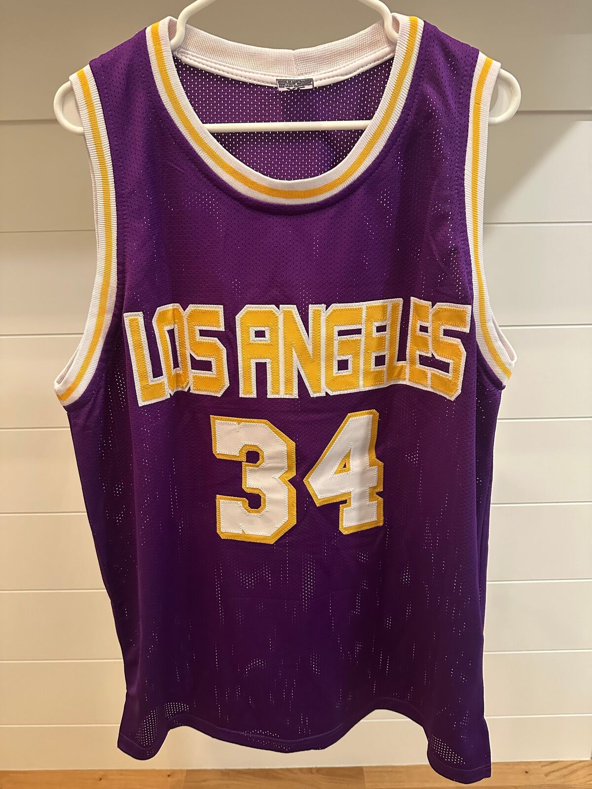 Shaquille O’Neal Signed Los Angeles Lakers #34 Purple Jersey – SWAU COI