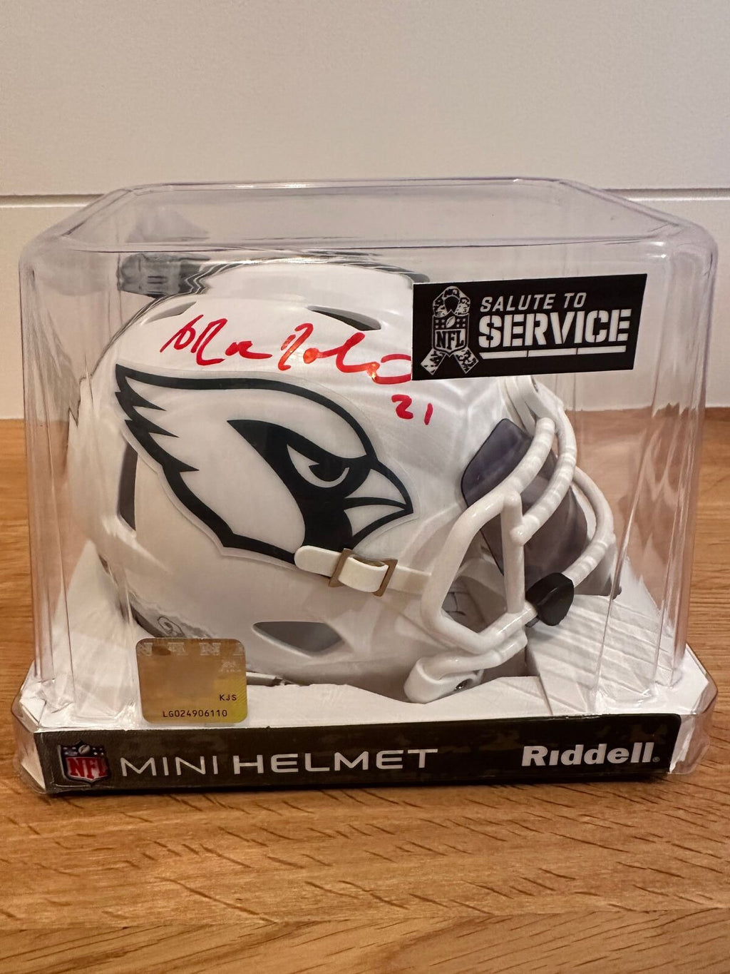 Antrel Rolle Signed Arizona Cardinals Salute to Service Mini Helmet