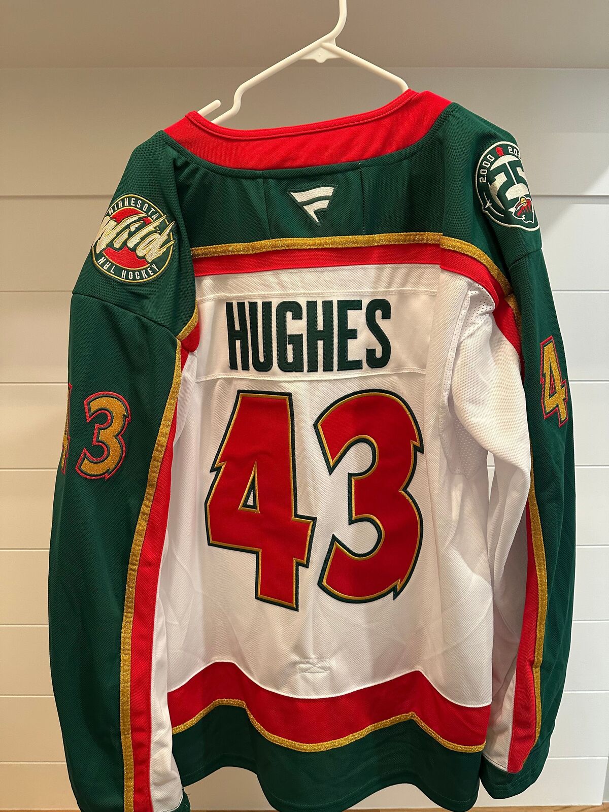 Quinn Hughes Minnesota Wild 25th Anniversary Authentic Pro Jersey – Size 54