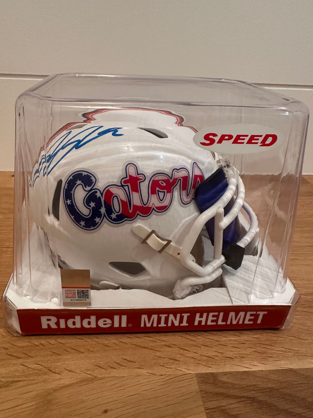 Ricky Pearsall Signed Florida Gators Stars & Stripes Riddell Speed Mini Helmet –