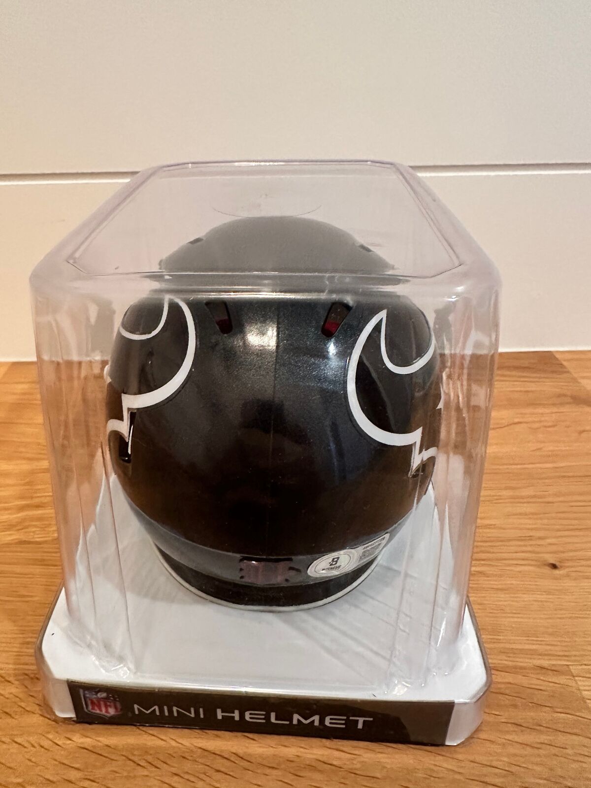 Azeez Al-Shaair Signed Houston Texans Mini Helmet – Beckett Witness COA