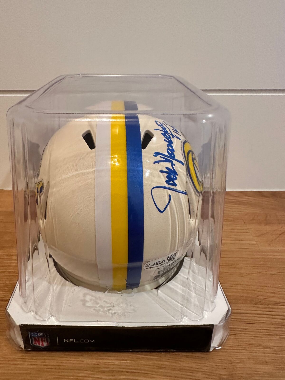Jack Youngblood Signed Los Angeles Rams Retro Mini Helmet JSA COA HOF 01