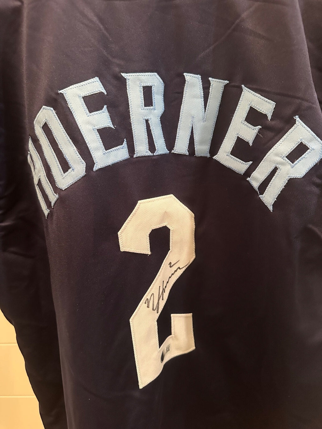 Nico Hoerner Signed Chicago Cubs Wrigleyville Jersey – Beckett Witnessed